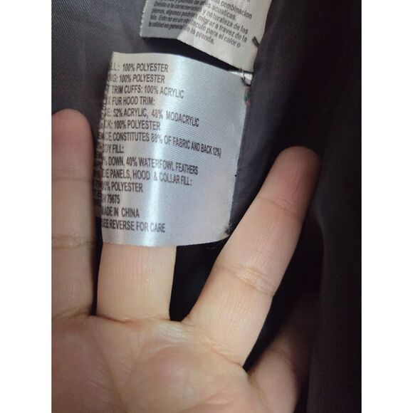 Michael Kors Women Black Down & Waterfowl Filling Long Puffer Jacket size Medium - Picture 12 of 12